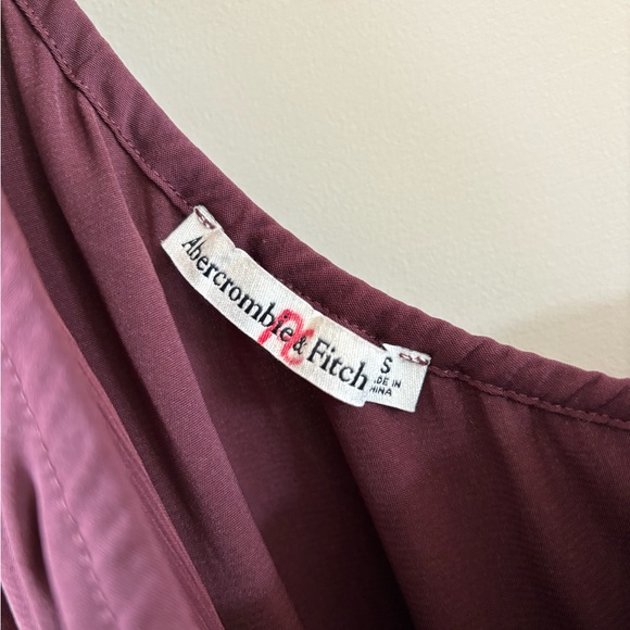 Abercrombie One-Shoulder Burgundy Bodysuit - Picture 4 of 5